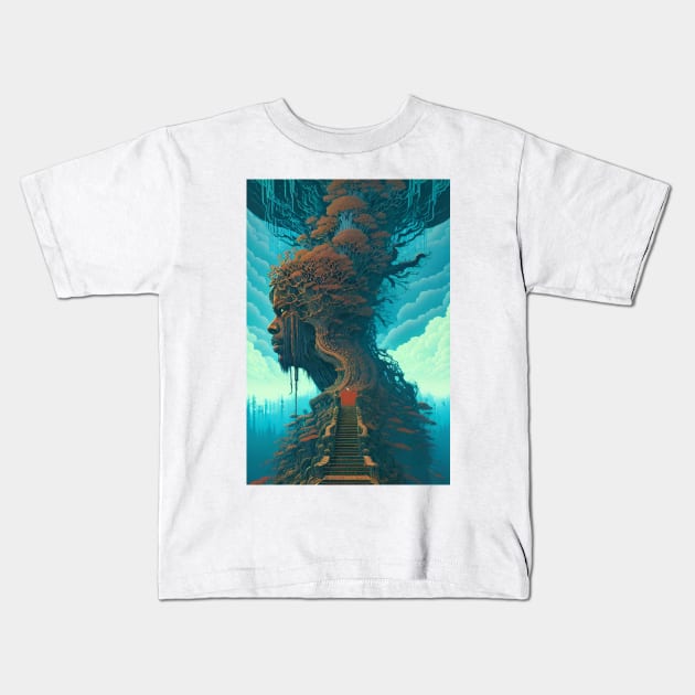 Sacred Stairway Kids T-Shirt by EsoteraArt